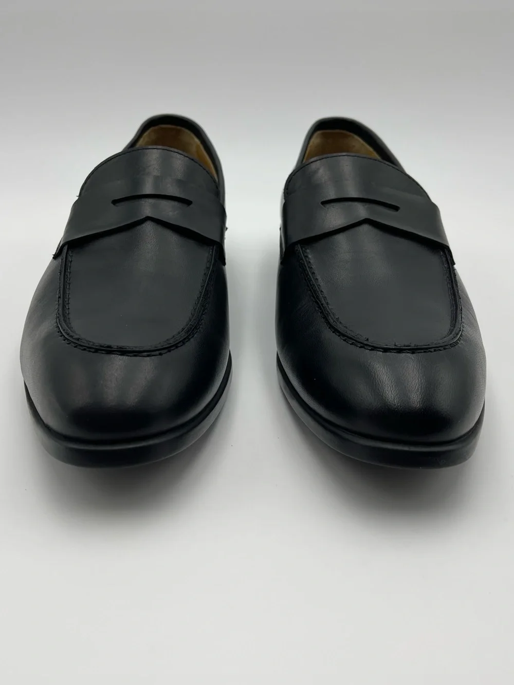 Bruno Magli Men SZ 11 Black Leather Ricci Penny Loafer Shoes -MSRP $395